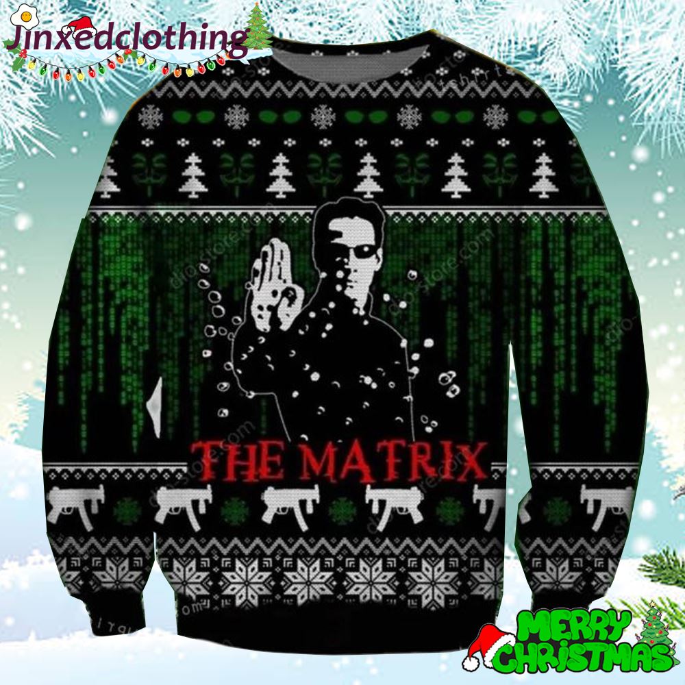 Neo The Matrix Resurrections Ugly Christmas Sweater 